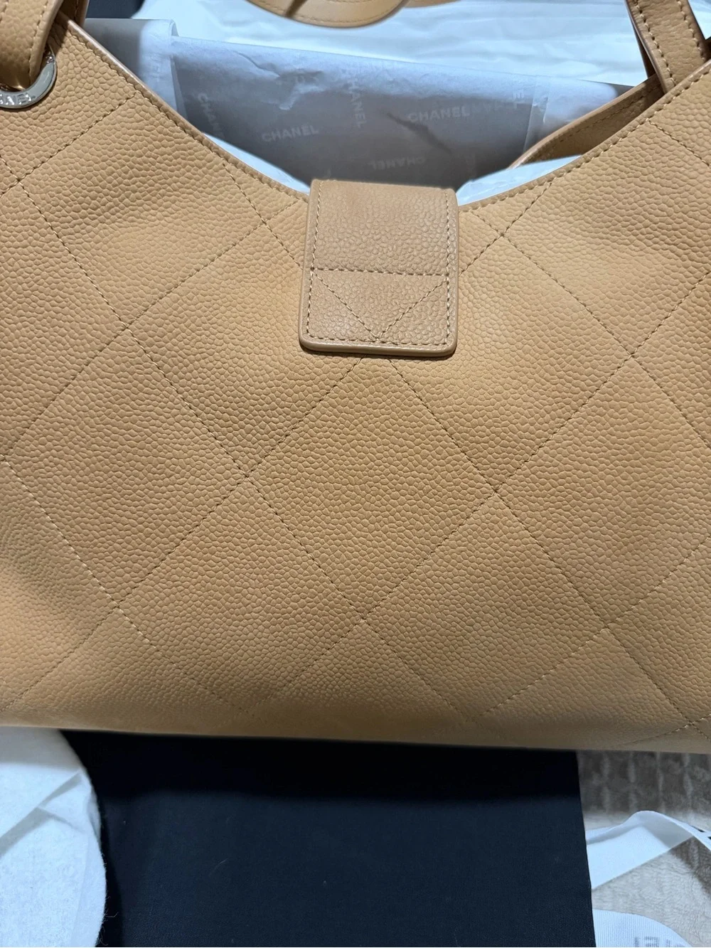 CHANEL Large Beige Shopping Tote